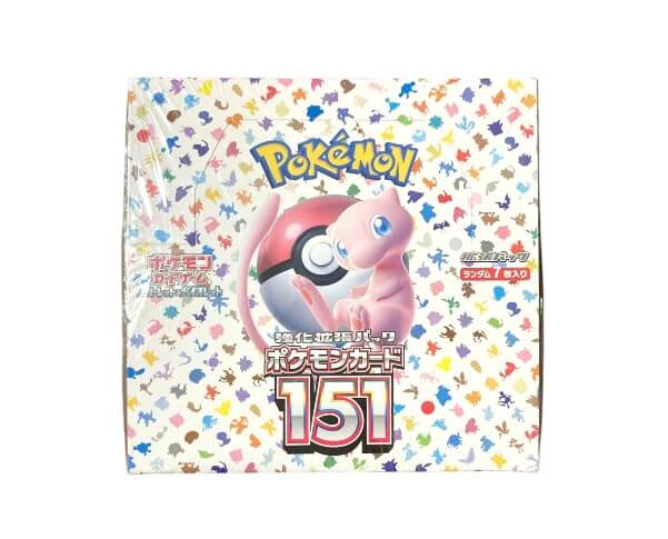 Pokemon 151 SV2a Japanese Booster Box front view showing original 151 Kanto 20 packs booster box factory sealed
