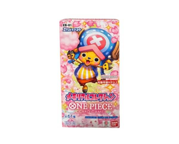 One Piece EB-01 Memorial Collection booster box factory sealed Japanese wholesale - front view showing Chopper Brook Oden artwork
