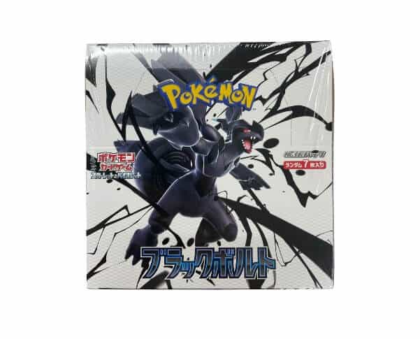 Pokemon Black Bolt SV11B expansion pack booster box factory sealed Japanese wholesale - front view showing Zekrom artwork