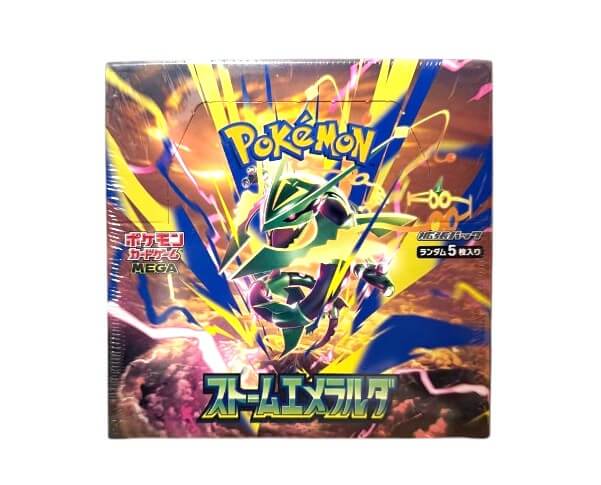 Pokemon Storm Emerald M6 wholesale - 30 packs, Japanese authentic. Mega Rayquaza ex flagship, Legends Z-A tie-in. Direct Tokyo. B2B pricing, ships worldwide.